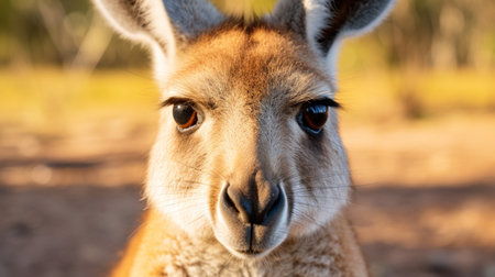 Kangaroo looking at the camera in the Okavango Delta, Botswana.の素材