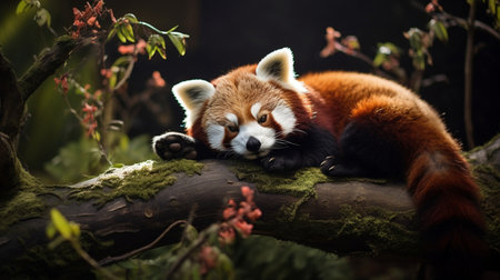 Red Panda, also known as the lesser panda and the red cat-bearの素材