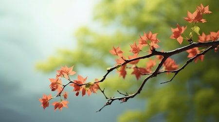 Maple leaves in the autumn season. Beautiful natural background with maple leaves.の素材