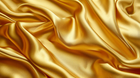 Smooth elegant golden silk or satin texture can use as backgroundの素材