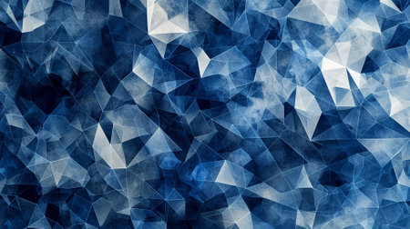 Abstract blue and white polygonal background, digitally generated image.の素材