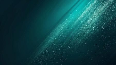 abstract underwater background with bokeh lights and lens flare effectの素材