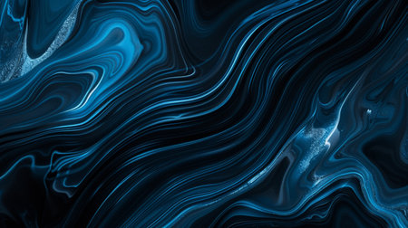 Abstract blue marble texture background. Marbling artwork texture. Agate ripple pattern. Gold powder.の素材