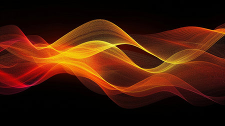 abstract background with a glowing abstract waves, design for Wallpaperの素材