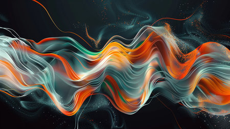 abstract colorful background with smooth lines and waves. Vector illustration.の素材