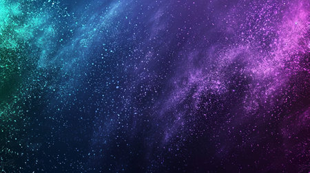 abstract background with nebula and stars in blue and violet colorsの素材