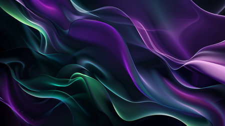 abstract background with smooth lines in purple, blue and green colorsの素材