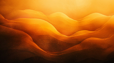 Abstract orange background with smooth lines, waves and bokeh effectの素材