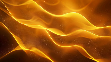 abstract golden fire flames on black background. 3d render illustrationの素材