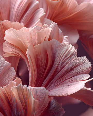 Pink tulip petals close-up. Floral background.の素材