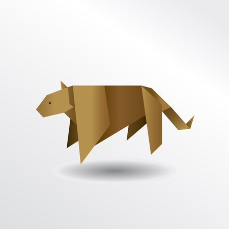 Puma origamiのイラスト素材