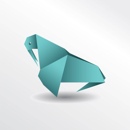 Walrus origamiのイラスト素材