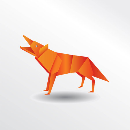 Wolf origamiのイラスト素材