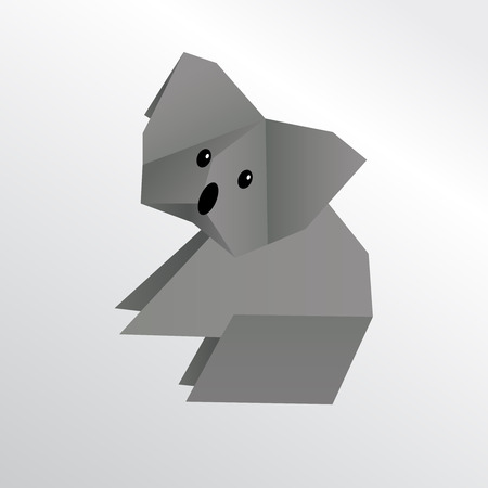 Koala origamiのイラスト素材