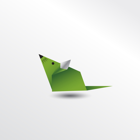 Origami mouseのイラスト素材