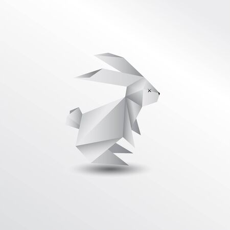 Origami rabbitのイラスト素材
