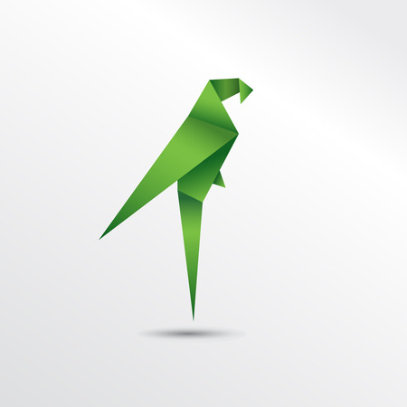 Origami parrotのイラスト素材