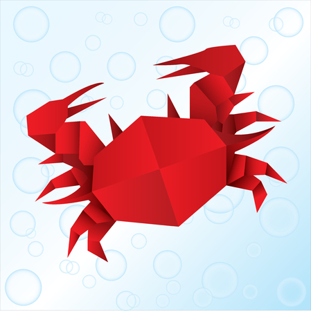 Crab origamiの写真素材