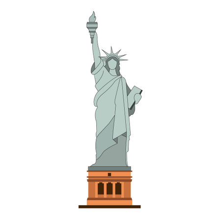 Liberty Statue New York US.のイラスト素材