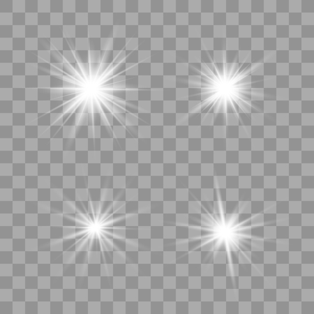 Star explodes on transparent background. Sparkling magic dust particles. Bright Star. The transparent shining sun, bright flash.のイラスト素材