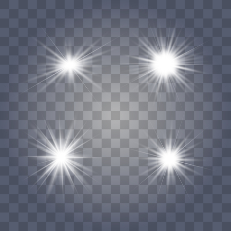 Star explodes on transparent background. Sparkling magic dust particles. Bright Star. The transparent shining sun, bright flash.のイラスト素材
