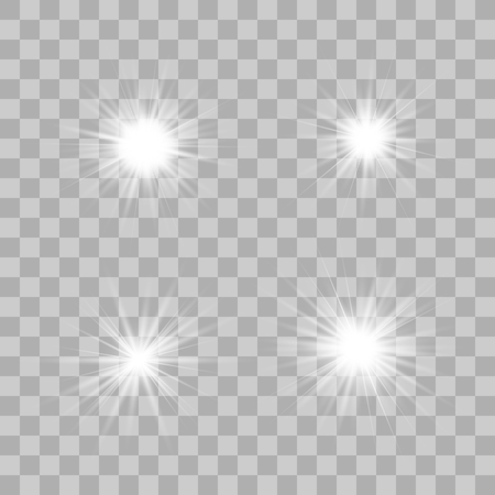 Star explodes on transparent background. Sparkling magic dust particles. Bright Star. The transparent shining sun, bright flash.のイラスト素材