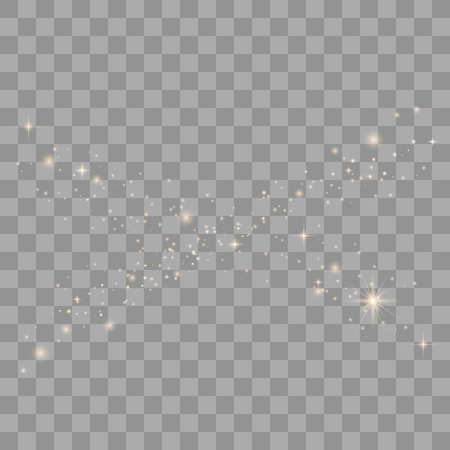 Vector sparkles on transparent background. Christmas abstract pattern. Sparkling magic dust particles. White sparks glitter special light effect.のイラスト素材