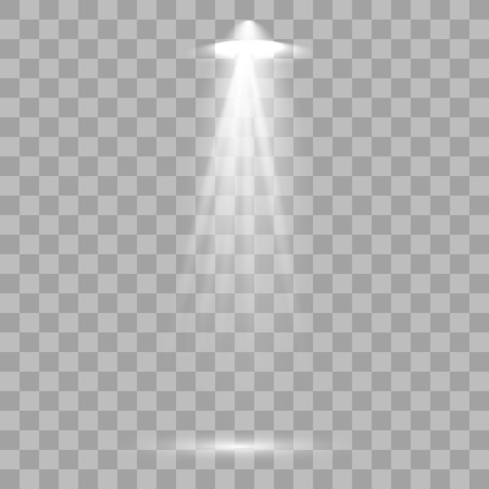 Scene illumination collection, transparent effects. Bright lighting with spotlights.のイラスト素材