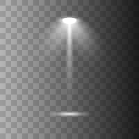 Scene illumination collection, transparent effects. Bright lighting with spotlights.のイラスト素材