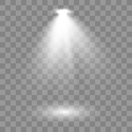 Scene illumination collection, transparent effects. Bright lighting with spotlights.のイラスト素材