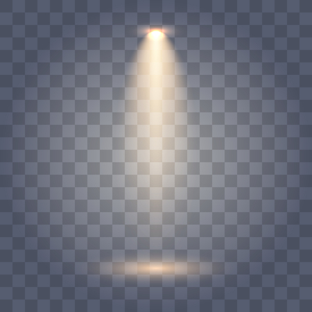 Light effect, concert lighting, stage spotlights. Floodlight beam with spotlights for web design and projection studio lights beam concert club show scene illumination.のイラスト素材