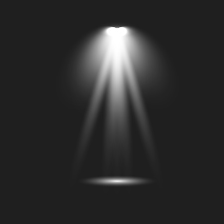 Scene illumination collection, transparent effects. Bright lighting with spotlights.のイラスト素材