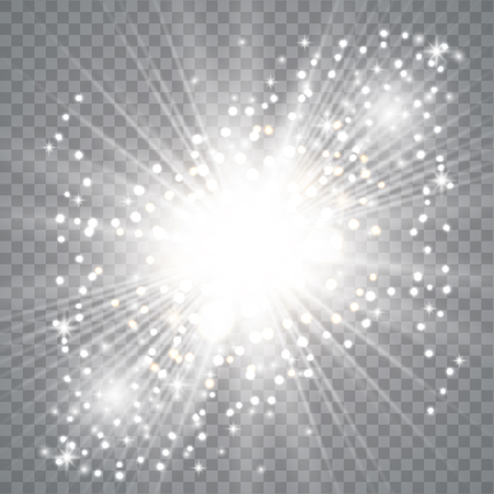 Magical star dust sparks light effect. Transparent glow light effect.のイラスト素材