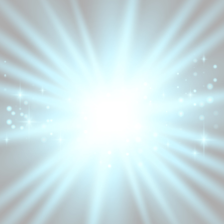 Shining star set gold, solar particles and sparks  with a backlight effect, bokeh, lights, sparkles and sparkles. On a dark background, transparentのイラスト素材