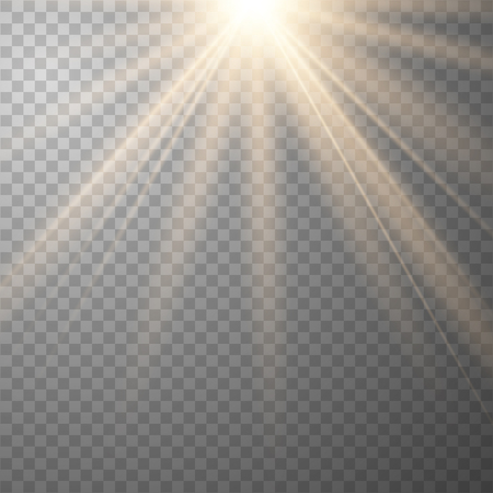 Vector illustration of light decoration effect with ray. transparent sunlight special lens flare light effectのイラスト素材
