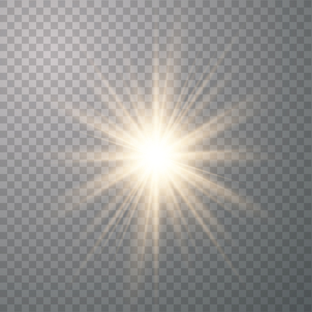 Star burst with glow light effect with rays and shine particlesのイラスト素材