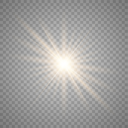 Star burst with glow light effect with rays and shine particlesのイラスト素材