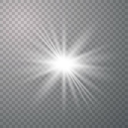 Glow light effect. Star burst with sparkles.のイラスト素材
