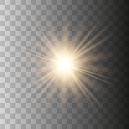 Glow light effect. Star burst with sparkles.のイラスト素材