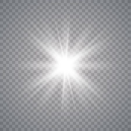 Glow light effect. Star burst with sparkles.のイラスト素材