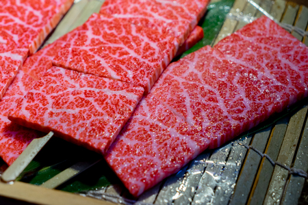 Beef wagyu A5 before grillの写真素材