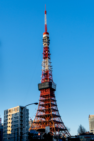 Tokyo Tower, Japan - communication and observation towerのeditorial素材