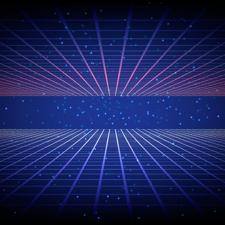 Background in style arcades the 80s.のイラスト素材