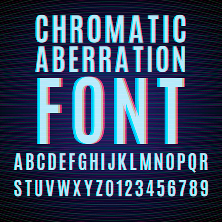 Vector font with chromatic aberration effect.のイラスト素材