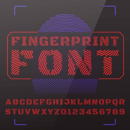 Vector font stylized under fingerprints.のイラスト素材