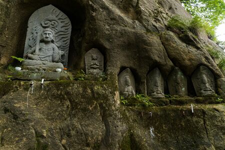A lot of stone Buddha
