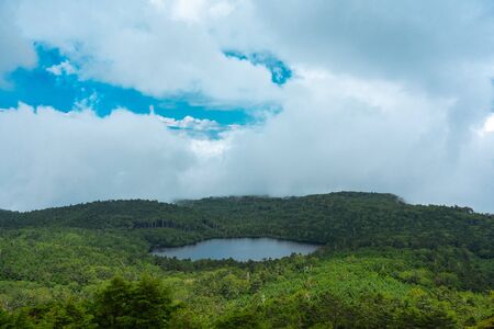 View from the top of the mountainの写真素材