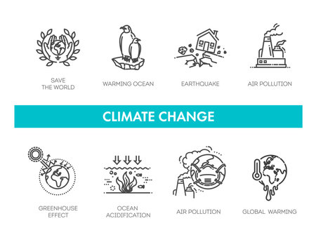 Climate change or global warmingのイラスト素材