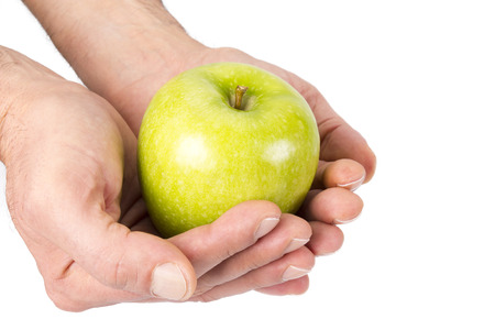 hands with fruitの写真素材