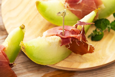 melon with hamの写真素材